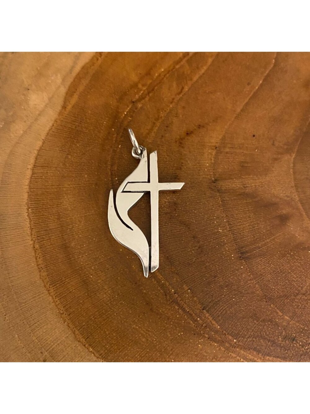 RETIRED James Avery Large Methodist Cross Pendant, Sterling Silver